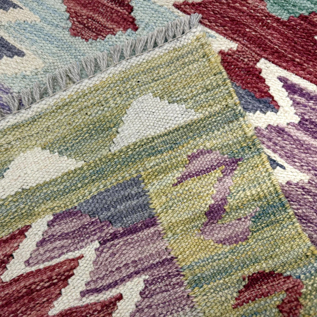 Afghan Vegetable Kilim Rug 2' 6" x 4' 1" Flat-Weave | No. AL170382
