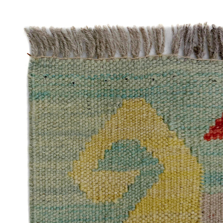 Afghan Vegetable Kilim Rug 2' 6" x 4' 0" Flat-Weave | No. AL171496