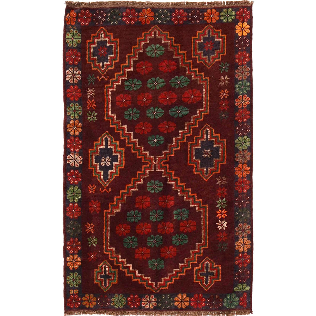 Tribal Baloch Rug 3' 11" x 6' 4" - No. AL17179