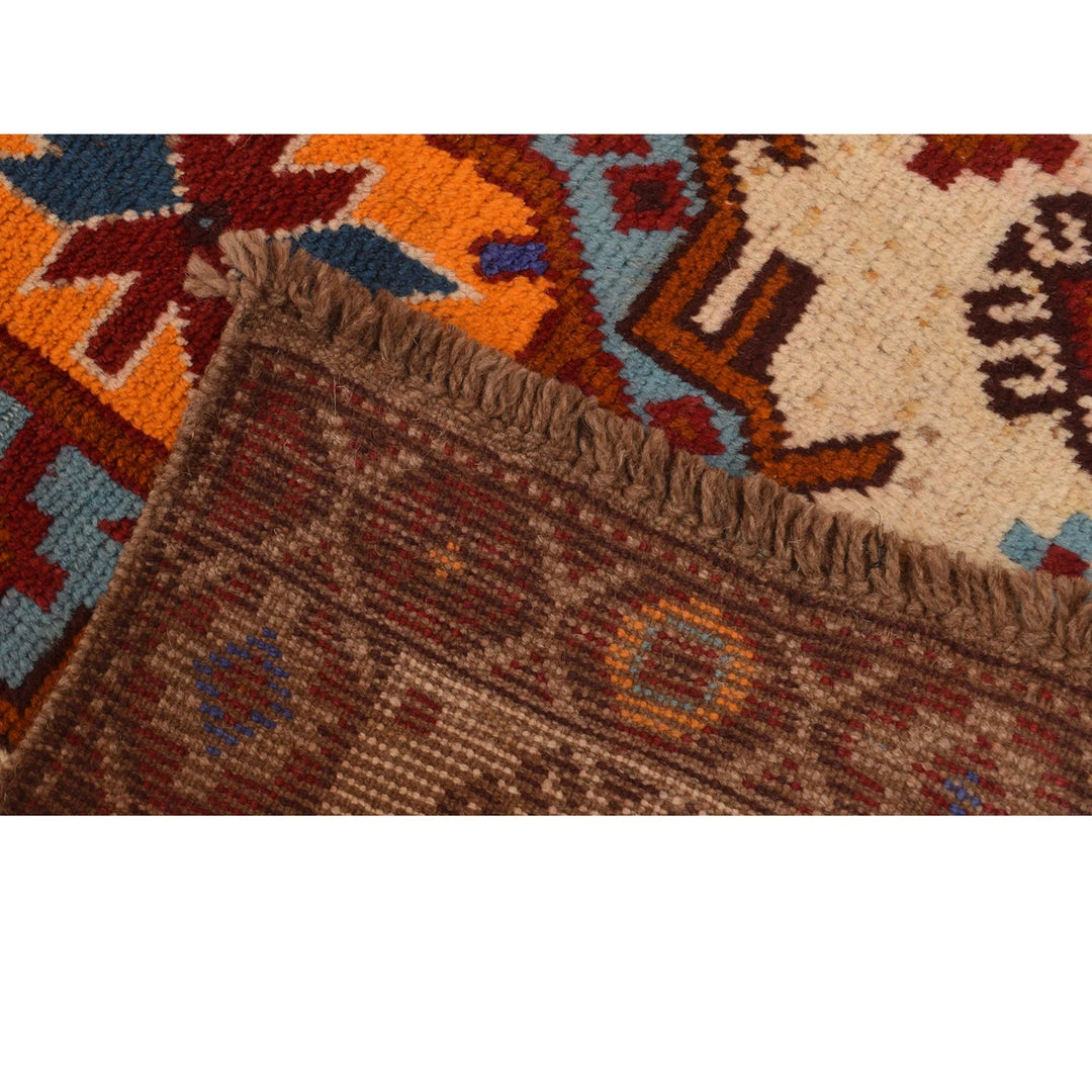 Beige Afghan Baluchi Runner 2' 6" x 12' 6" Hand-Knotted | No. AL17261