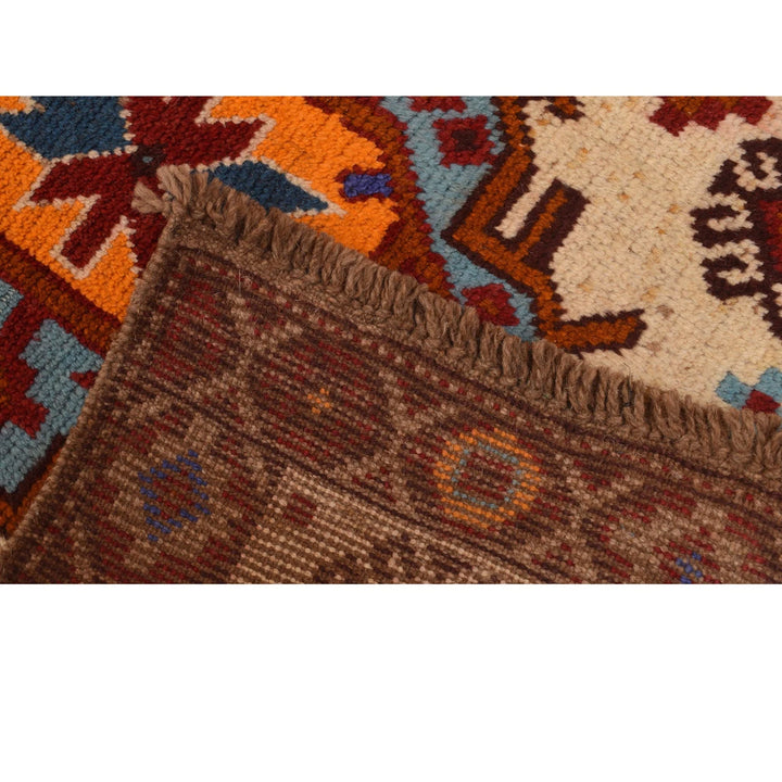 Beige Afghan Baluchi Runner 2' 6" x 12' 6" Hand-Knotted | No. AL17261