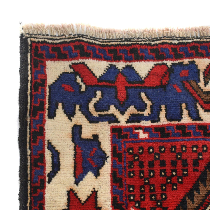 Afghan Baluchi Rug 4' 1" x 6' 7" Hand-Knotted | No. AL17523