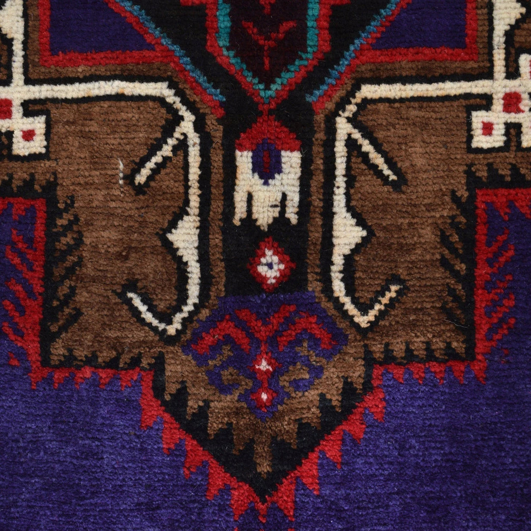 Afghan Baluchi Rug 4' 1" x 6' 7" Hand-Knotted | No. AL17523