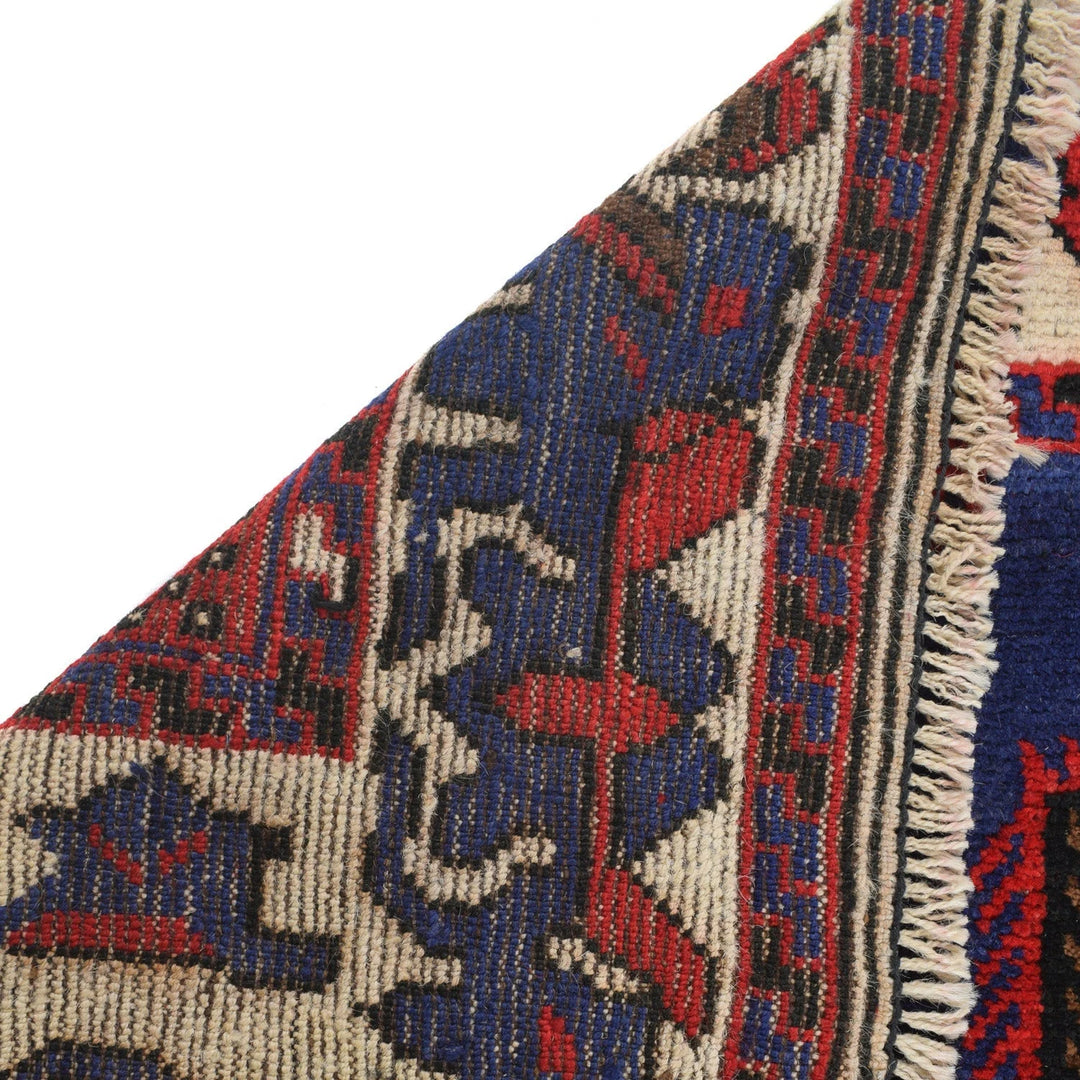 Afghan Baluchi Rug 4' 1" x 6' 7" Hand-Knotted | No. AL17523