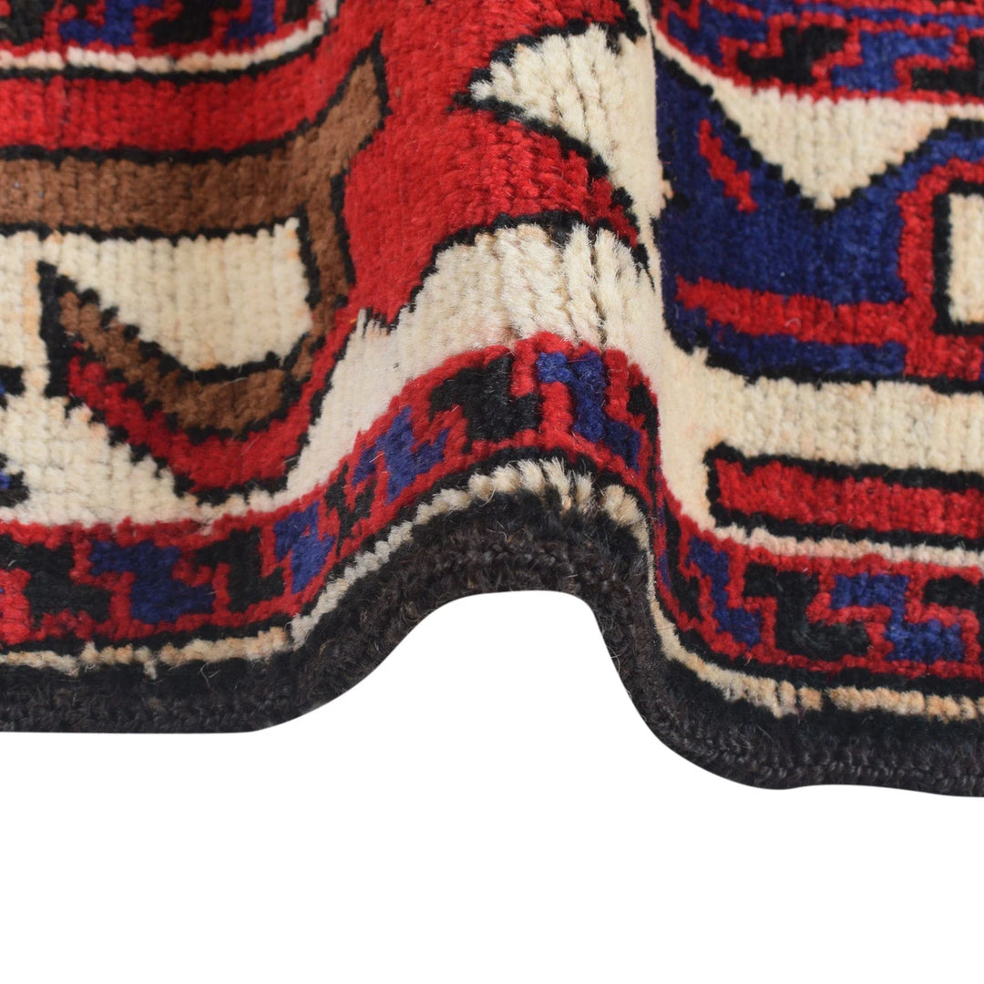 Afghan Baluchi Rug 4' 1" x 6' 7" Hand-Knotted | No. AL17523