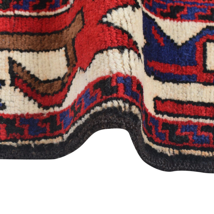 Afghan Baluchi Rug 4' 1" x 6' 7" Hand-Knotted | No. AL17523