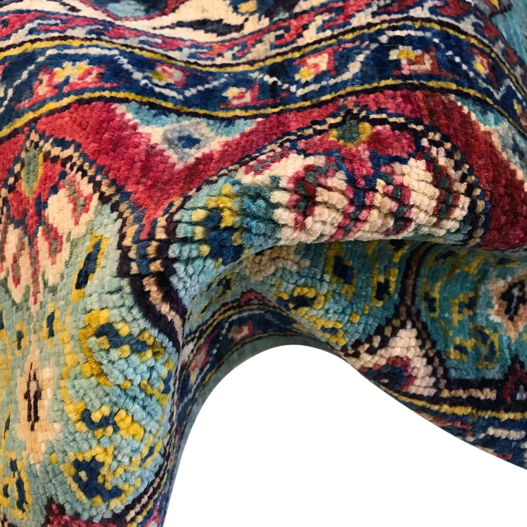Blue Afghan Mamluk Rug 5' 11" x 8' 6" Hand-Knotted | No. AL17548