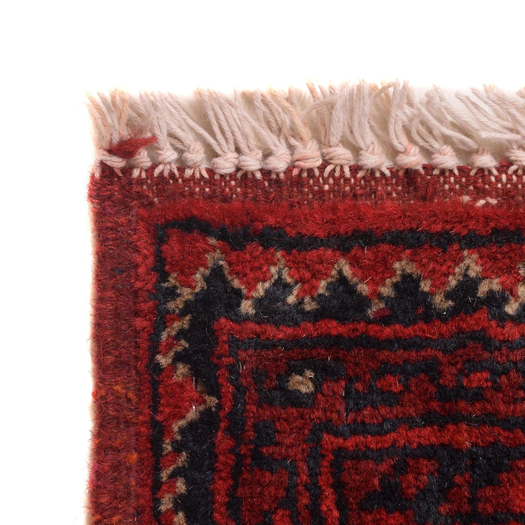Red Afghan Khal Mohammadi Rug 5' 1" x 6' 7" Hand-Knotted | No. AL17643
