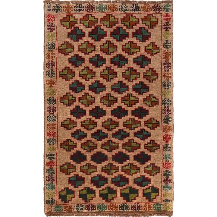 Afghan Baluchi Rug 3' 9" x 6' 3" Hand-Knotted | No. AL17667
