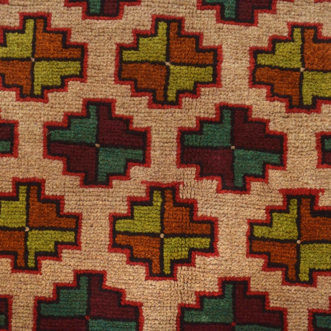 Afghan Baluchi Rug 3' 9" x 6' 3" Hand-Knotted | No. AL17667