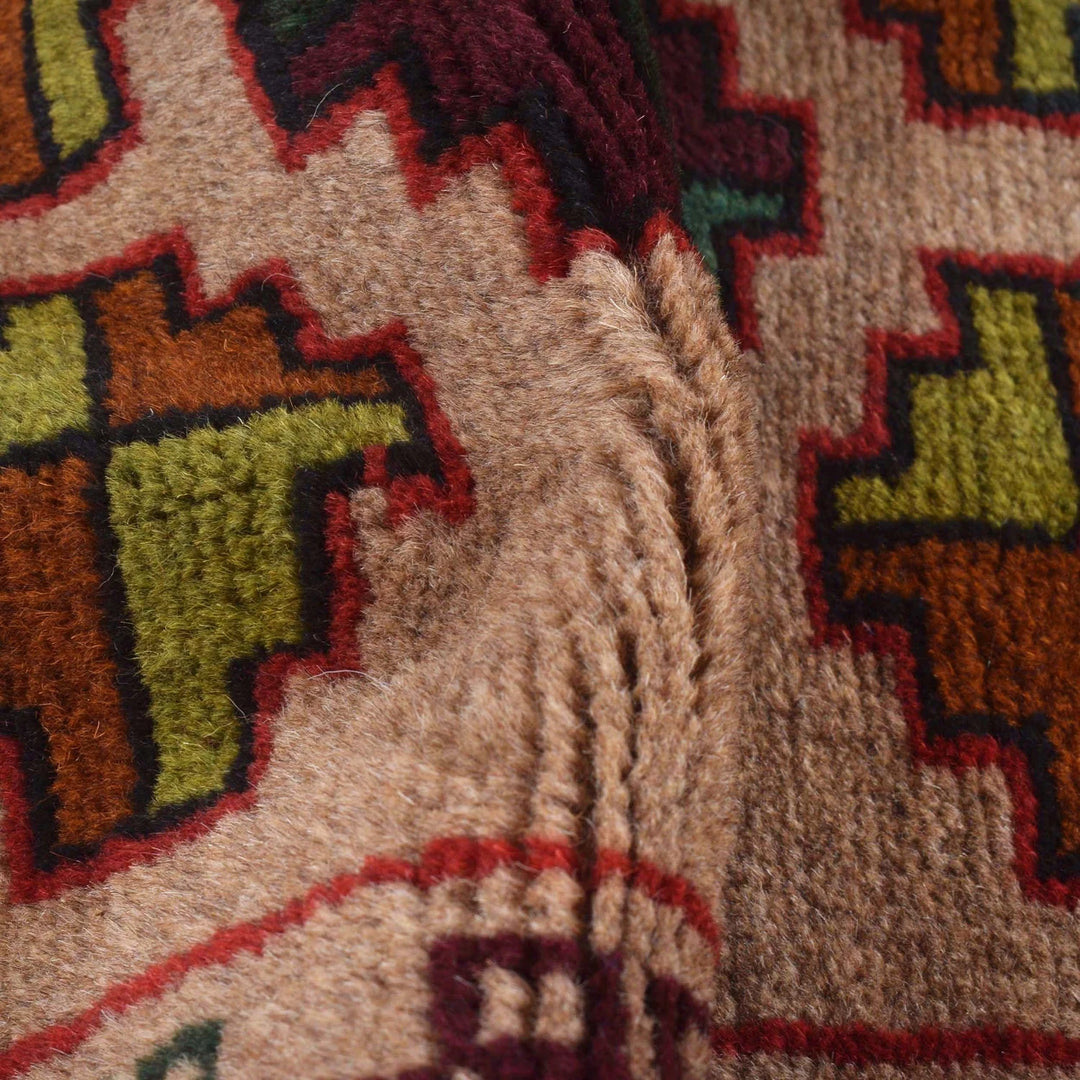 Afghan Baluchi Rug 3' 9" x 6' 3" Hand-Knotted | No. AL17667