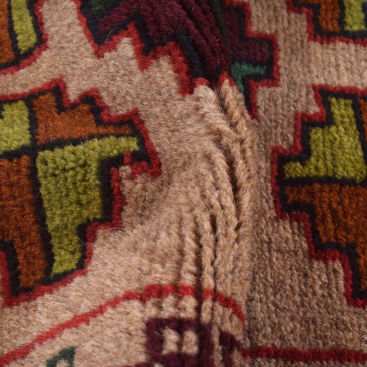 Afghan Baluchi Rug 3' 9" x 6' 3" Hand-Knotted | No. AL17667