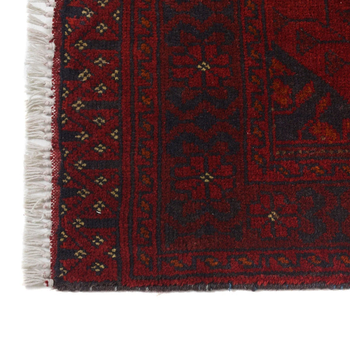 Red Afghan Khal Mohammadi Rug 2' 6" x 9' 5" Hand-Knotted | No. AL17894