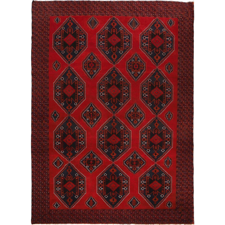 Afghan Baluchi Rug 9' 2" x 13' 1" Hand-Knotted | No. AL17926