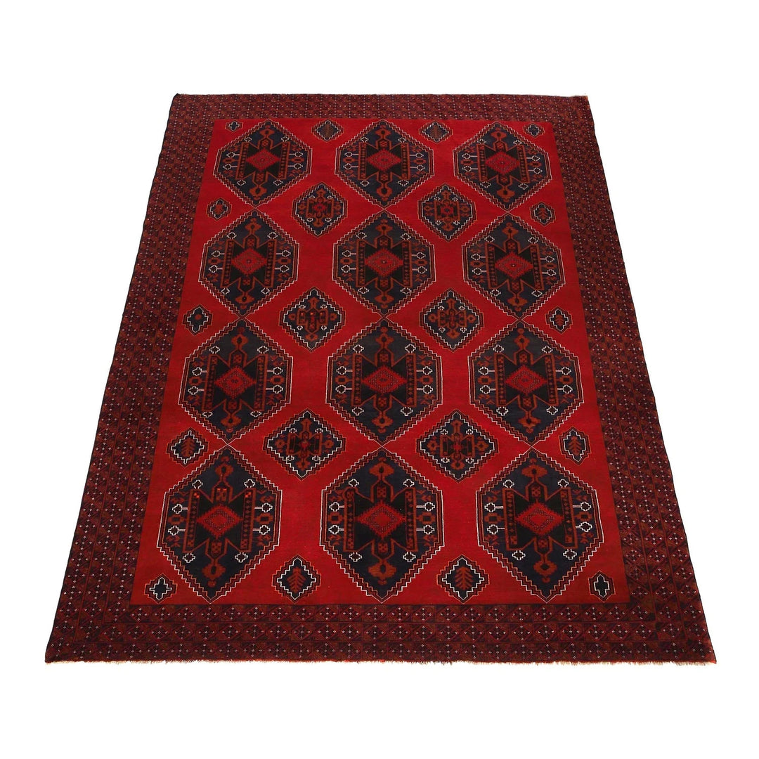 Afghan Baluchi Rug 9' 2" x 13' 1" Hand-Knotted | No. AL17926