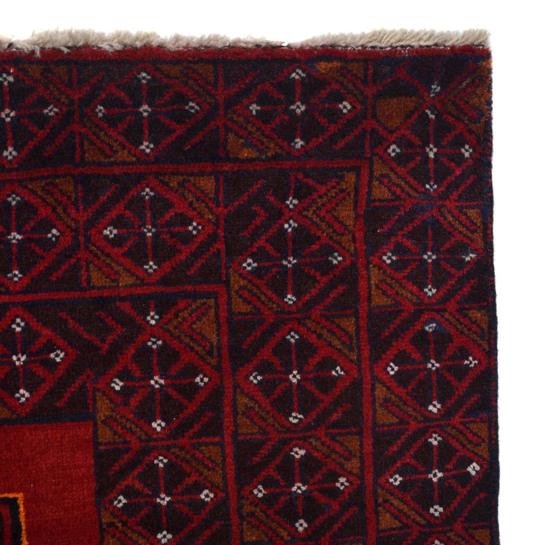 Afghan Baluchi Rug 9' 2" x 13' 1" Hand-Knotted | No. AL17926