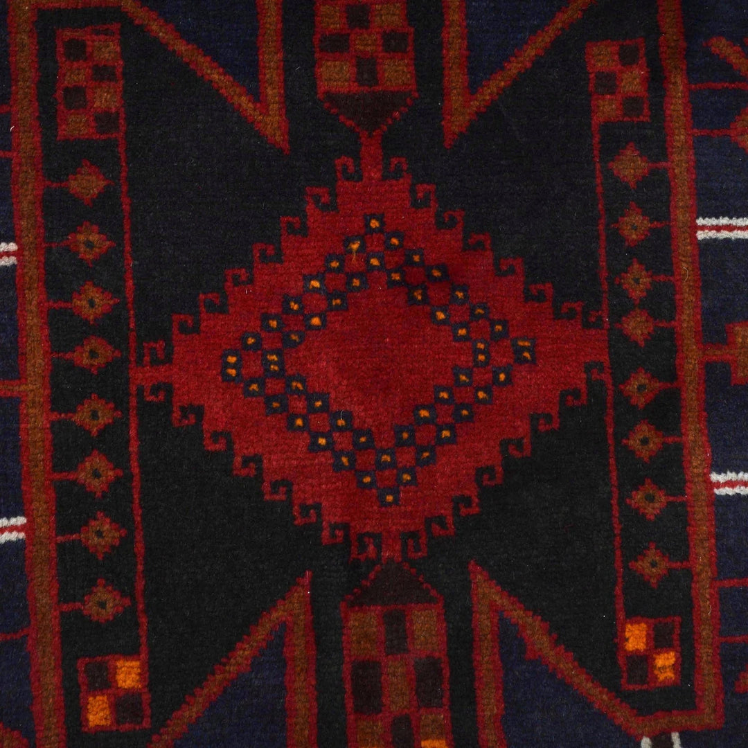 Afghan Baluchi Rug 9' 2" x 13' 1" Hand-Knotted | No. AL17926