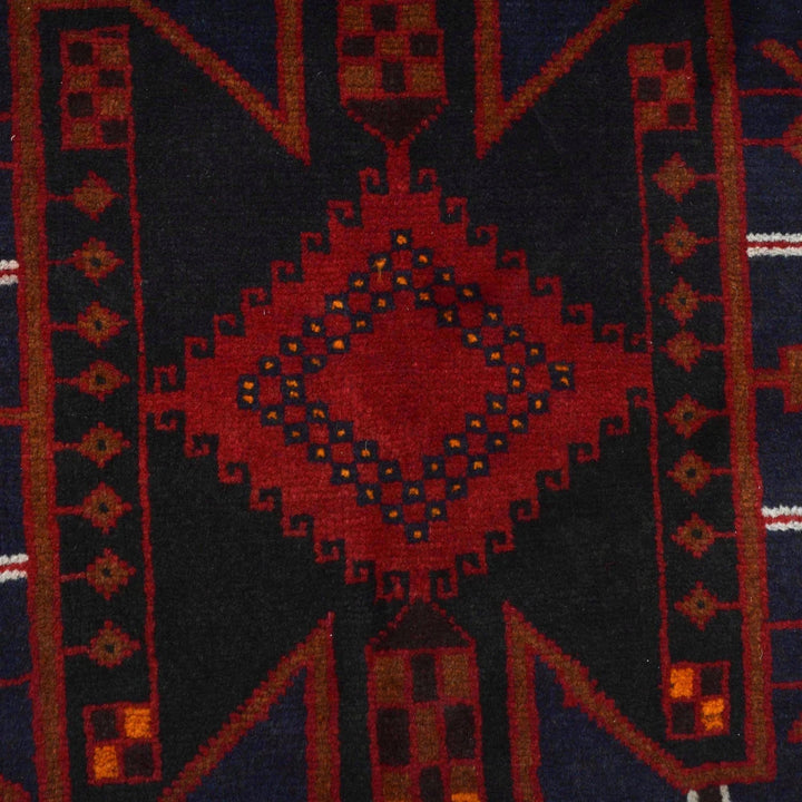 Afghan Baluchi Rug 9' 2" x 13' 1" Hand-Knotted | No. AL17926