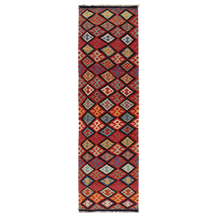 Afghan Kilim Rug 2' 9" x 10' 1" Flat-Weave | No. AL17937