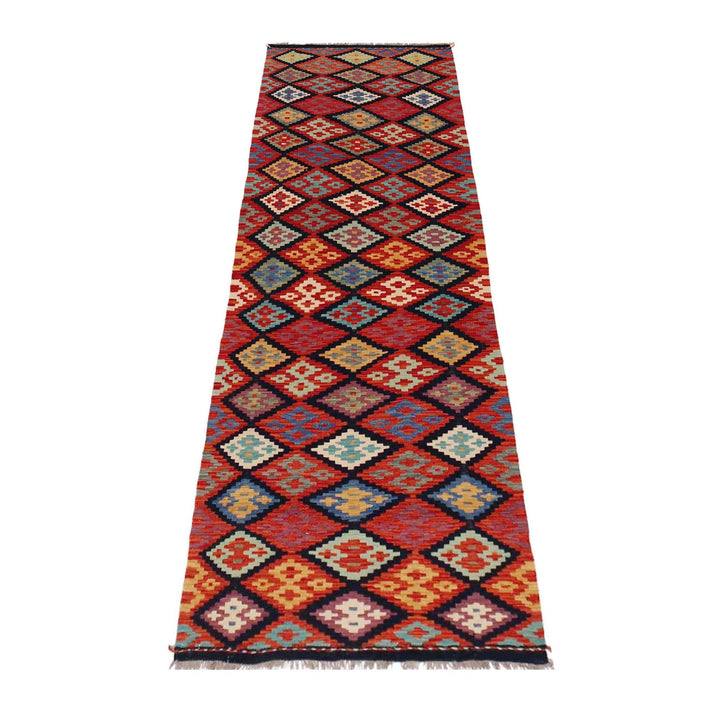 Afghan Kilim Rug 2' 9" x 10' 1" Flat-Weave | No. AL17937