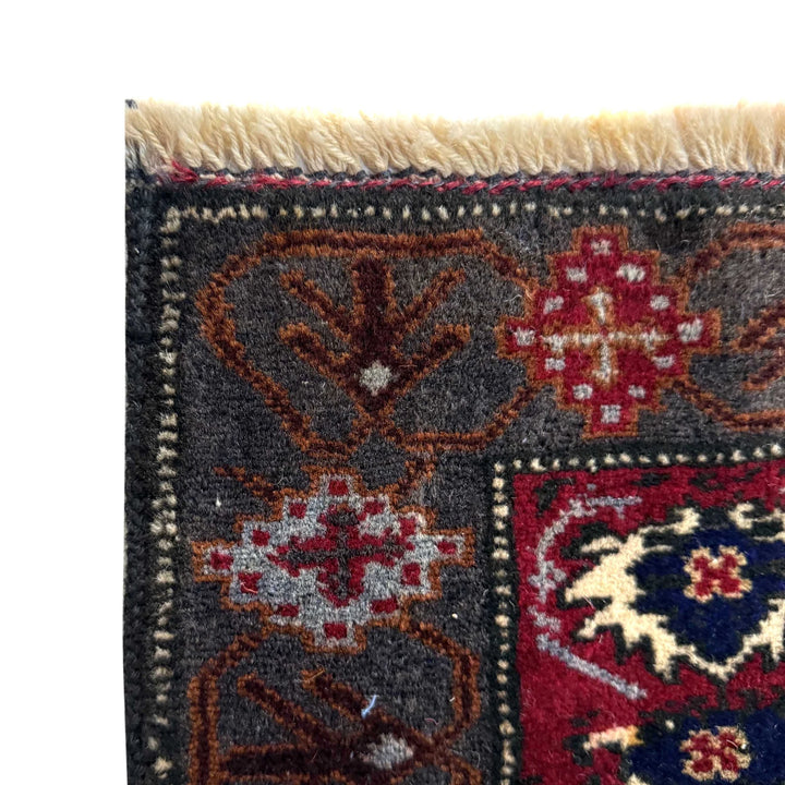 Afghan Baluchi Rug 3' 4" x 5' 0" Hand-Knotted | No. AL17957
