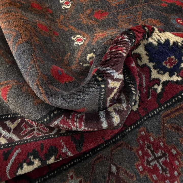 Afghan Baluchi Rug 3' 4" x 5' 0" Hand-Knotted | No. AL17957