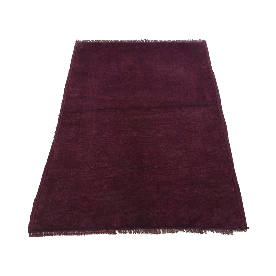 Purple Pakistani Overdye Rug 2' 10" x 4' 4" Hand-Knotted | No. AL17981
