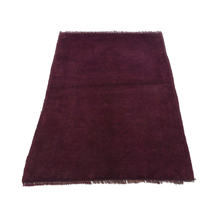 Purple Pakistani Overdye Rug 2' 10" x 4' 4" Hand-Knotted | No. AL17981