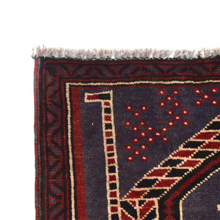 Afghan Prayer Rug 2'11" x 4'8" Hand-Knotted | No. AL18042