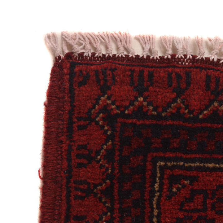 Red Afghan Khal Mohammadi Rug 4' 11" x 6' 5" Hand-Knotted | No. AL18124
