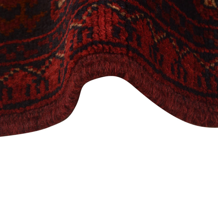 Red Afghan Khal Mohammadi Rug 4' 11" x 6' 5" Hand-Knotted | No. AL18124