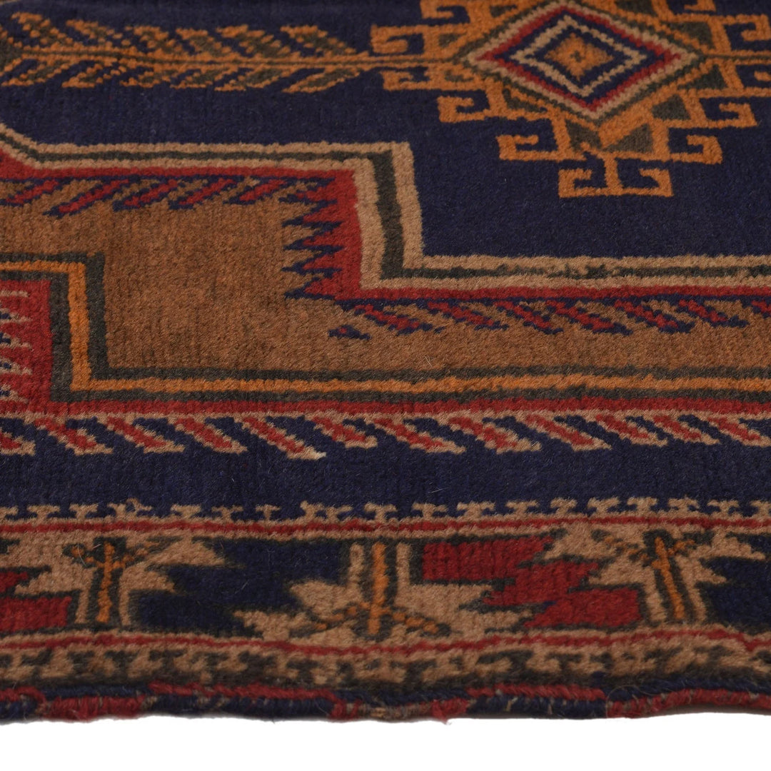 Afghan Baluchi Rug 2' 11" x 4' 7" Hand-Knotted | No. AL18170