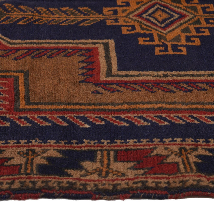 Afghan Baluchi Rug 2' 11" x 4' 7" Hand-Knotted | No. AL18170