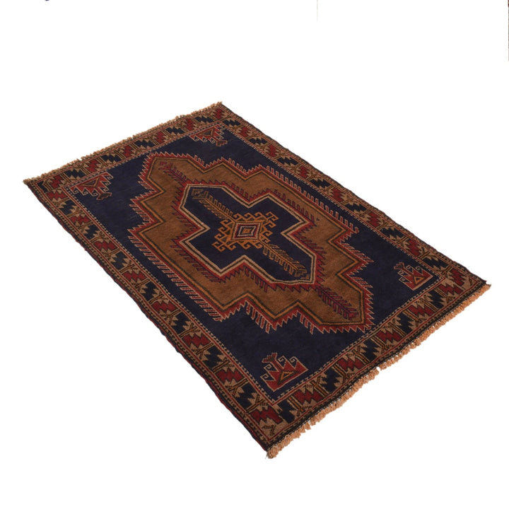 Afghan Baluchi Rug 2' 11" x 4' 7" Hand-Knotted | No. AL18170