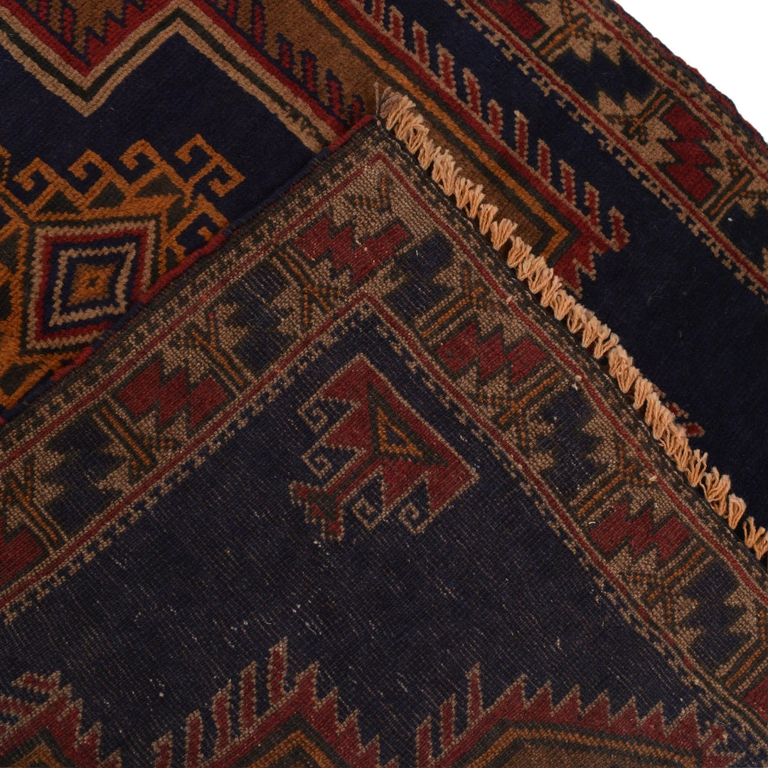 Afghan Baluchi Rug 2' 11" x 4' 7" Hand-Knotted | No. AL18170