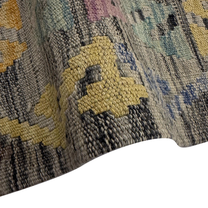 Afghan Vegetable Kilim Rug 5' 1" x 6' 6" Flat-Weave | No. AL182186