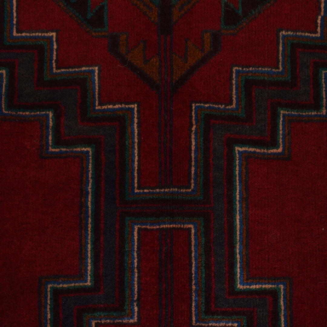 Afghan Baluchi Rug 2' 9" x 4' 11" Hand-Knotted | No. AL18222