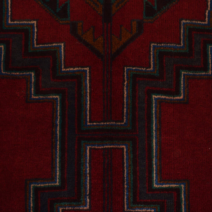 Afghan Baluchi Rug 2' 9" x 4' 11" Hand-Knotted | No. AL18222