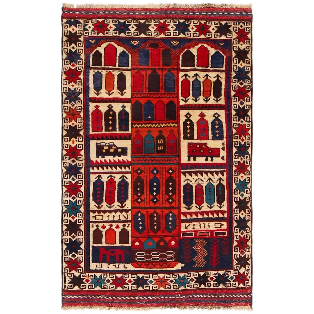 Afghan Baluchi Rug 2' 11" x 4' 6" Hand-Knotted | No. AL18228
