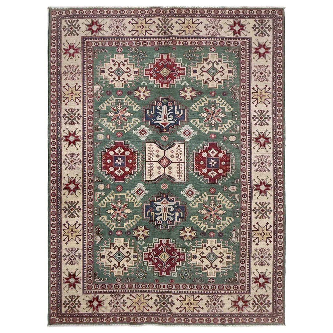Handmade Kazak Area Rug 5' 9" x 9' 4" - No. AL18228