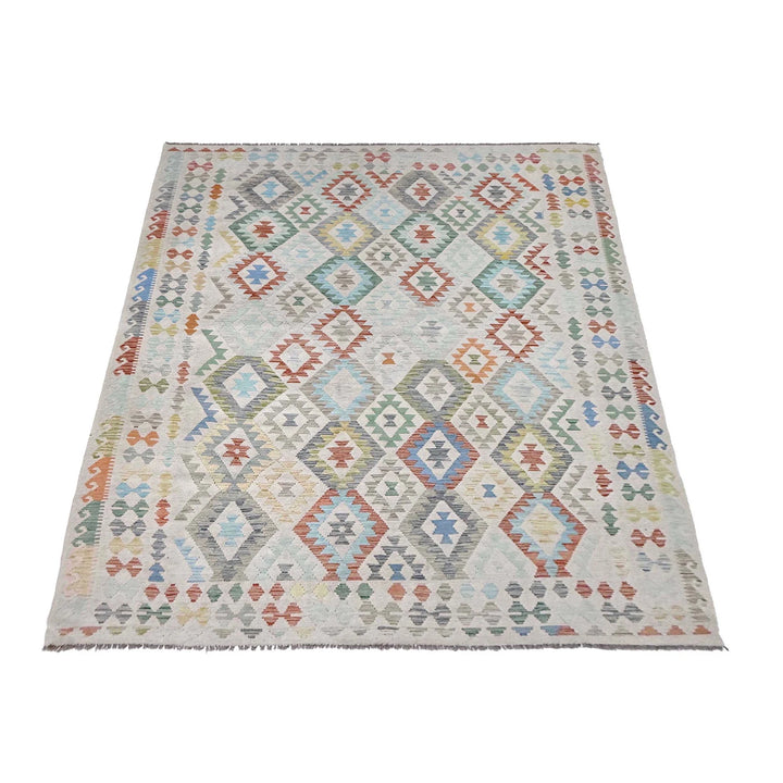 Afghan Vegetable Kelim Rug 8' 2" x 11' 1" Flat-Weave | No. AL18341