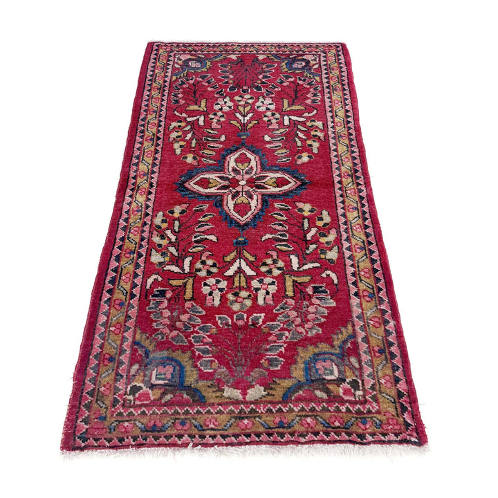 Red Afghan Baluchi Rug 2' 3" x 4' 3" Hand-Knotted | No. AL18363