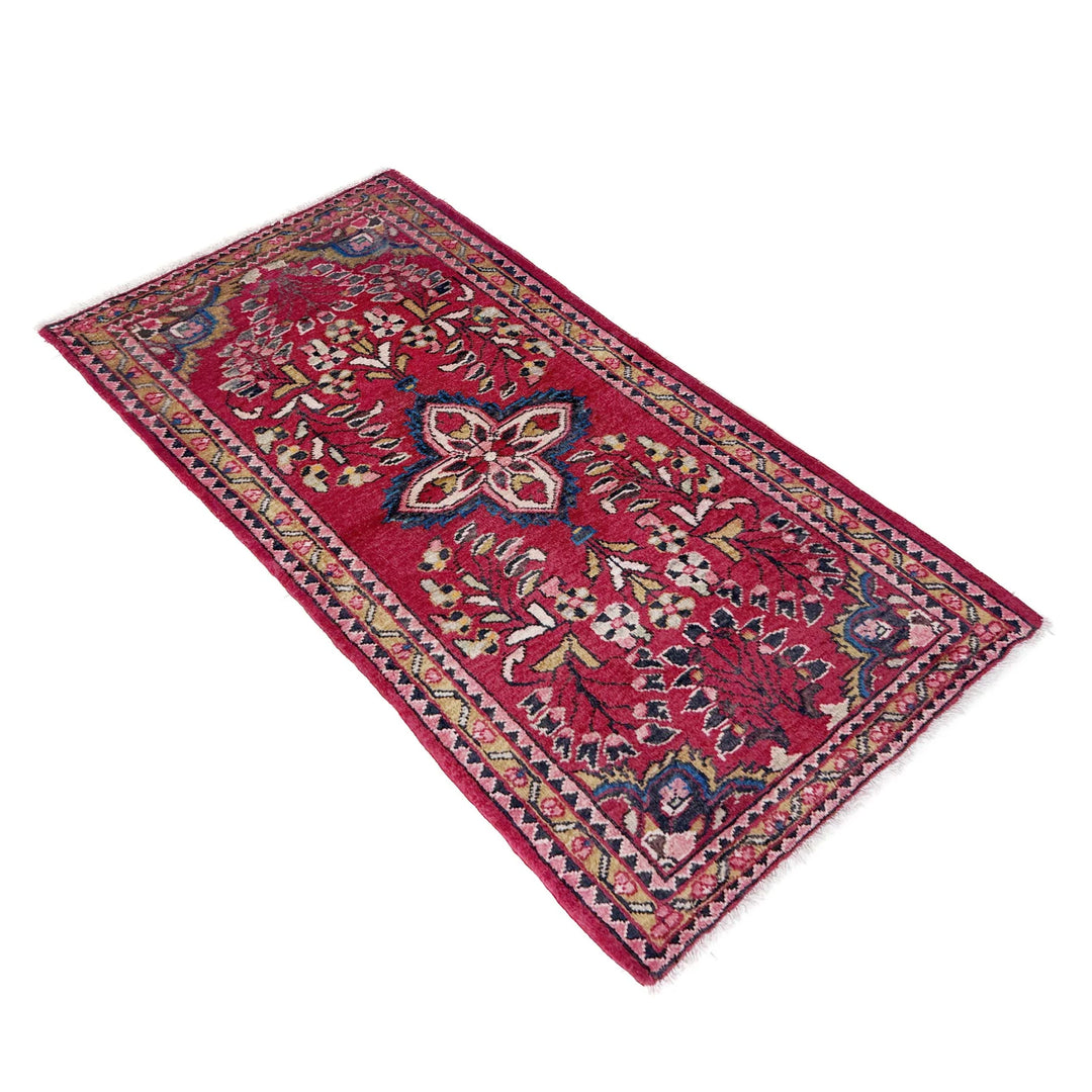 Red Afghan Baluchi Rug 2' 3" x 4' 3" Hand-Knotted | No. AL18363