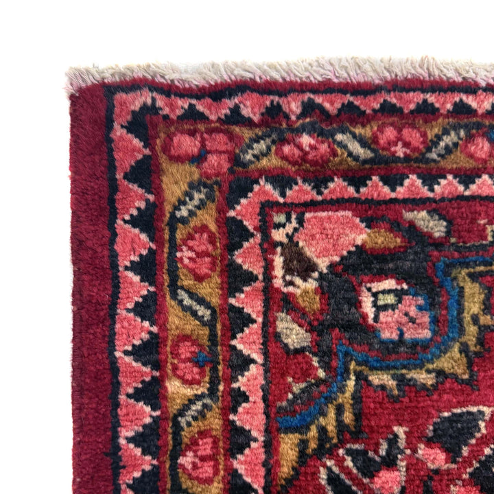 Red Afghan Baluchi Rug 2' 3" x 4' 3" Hand-Knotted | No. AL18363