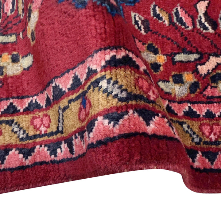 Red Afghan Baluchi Rug 2' 3" x 4' 3" Hand-Knotted | No. AL18363