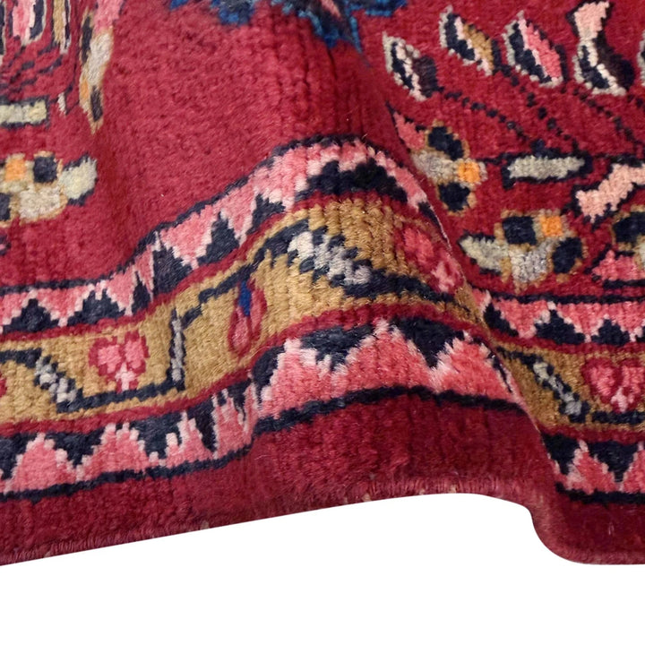 Red Afghan Baluchi Rug 2'3" x 4'3" Hand-Knotted | No. AL18363