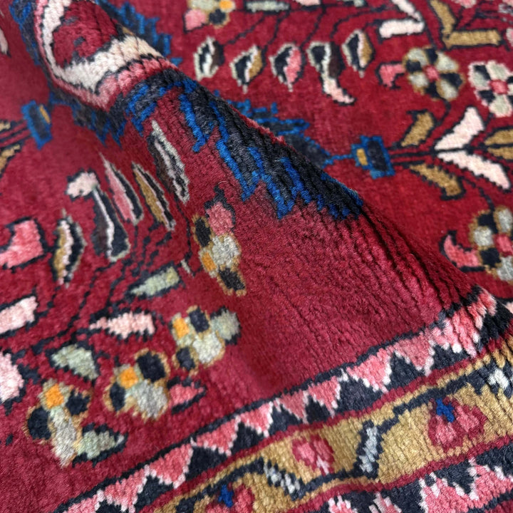 Red Afghan Baluchi Rug 2' 3" x 4' 3" Hand-Knotted | No. AL18363