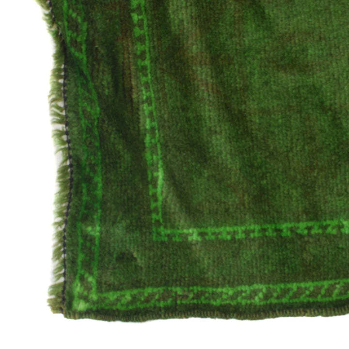 Green Pakistani Overdye Rug 2' 7" x 4' 3" Hand-Knotted | No. AL18375