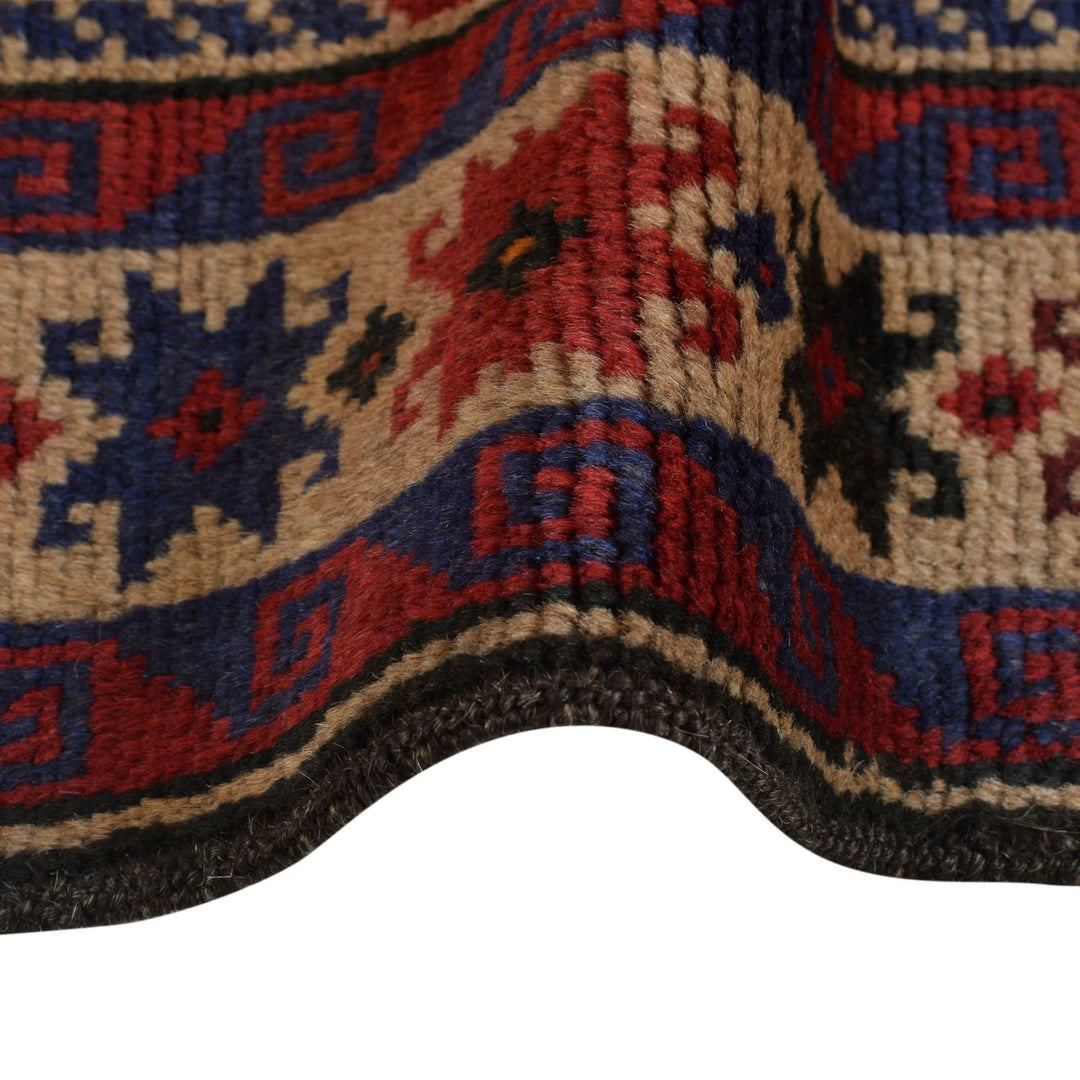 Afghan Baluchi Rug 2' 12" x 4' 9" Hand-Knotted | No. AL18459