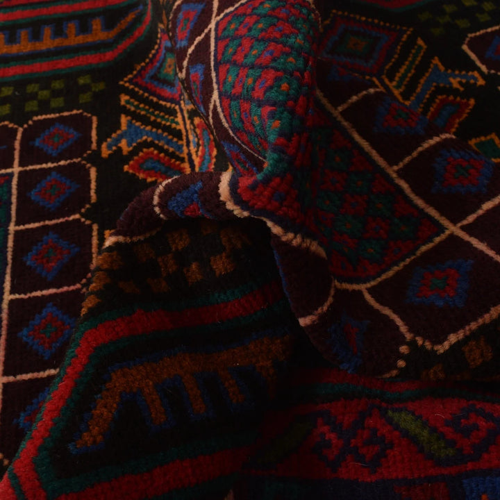 Afghan Baluchi Rug 3' 1" x 6' 1" Hand-Knotted | No. AL18569